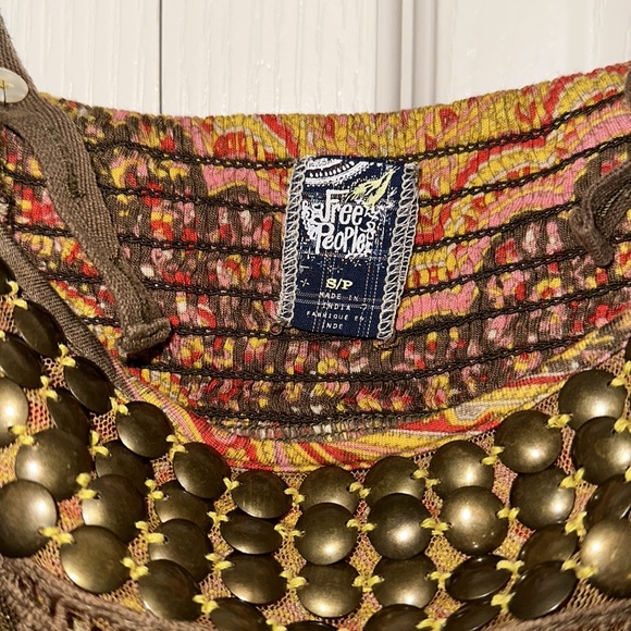 Free People Paisley Print Fringe Tank Top - Picture 2 of 3